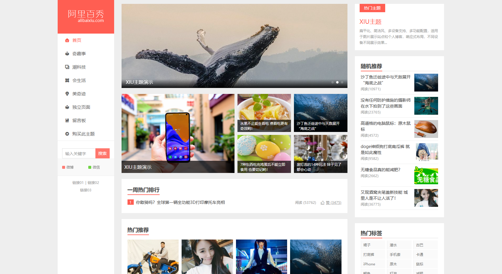 图片[1]|WordPress主题 阿里百秀XIU v7.7版本 – 简洁美观的多功能主题，完美适配PC和移动端网站|狗凯之家